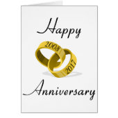 連結のリング-刻まれたカスタムな結婚式の日付 (正面)