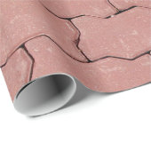 連結の赤い粘土のペーバーのタイル ラッピングペーパー (ロールコーナー)