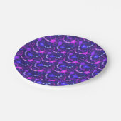 連結ニューロンのネオンパープル ペーパープレート (アングル)