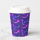 連結ニューロンのネオンパープル 紙コップ (左)