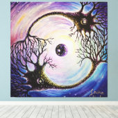 連結ニューロン キャンバスプリント (インサイチュ (ウッドフロア))