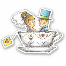 連結婚した連 シール