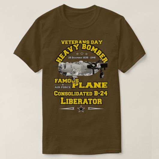 連結B24リベレーター退役軍人の日 Tシャツ (デザイン正面)
