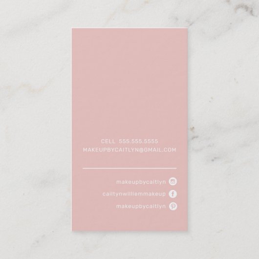 連絡シモダンッかわいらしグラデーション赤面黒 名刺 (裏面)