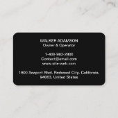 連絡住所とサービス – プロフェッショナルHVAC 名刺 (裏面)