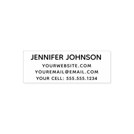 連絡Webサイト、電子メール、セル付き情報 セルフインキングスタンプ (デザイン)