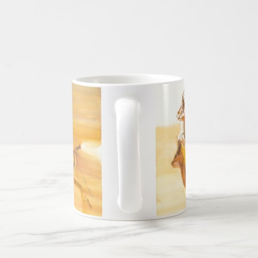 連続したガゼル2010年 コーヒーマグカップ (ハンドル)