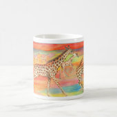 連続したキリンのマグ コーヒーマグカップ (中央)