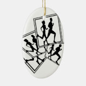 連続したクリスマスのオーナメント セラミックオーナメント (右)