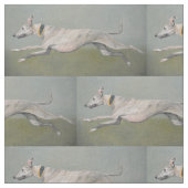 連続したグレイハウンド犬ArtFabric ファブリック (クローズアップ)