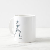 連続したシルエット-花柄 コーヒーマグカップ (正面左)