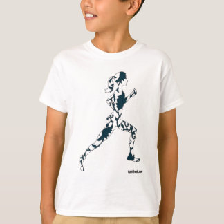 連続したシルエット-花柄 Tシャツ