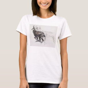 連続したセーム皮 Tシャツ