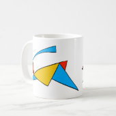 連続したノウサギのマグ コーヒーマグカップ (正面左)