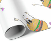 連続したハンバーガー ラッピングペーパー (ロールコーナー)