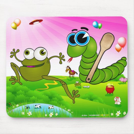 連続したヘビ(Ide Zmija)のマウスパッド マウスパッド (正面)