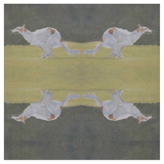 連続したボルゾイ犬の芸術の生地 ファブリック (クローズアップ)