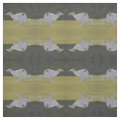 連続したボルゾイ犬の芸術の生地 ファブリック (見本)