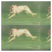 連続したボルゾイ犬の芸術の生地 ファブリック (クローズアップ)