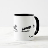 連続したポルトガル水犬のマグ マグカップ (正面右)