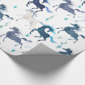 連続したユニコーンの光沢のある包装紙 ラッピングペーパー (角)