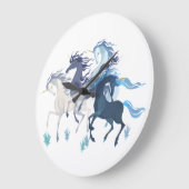 連続したユニコーンの時計 ラージ壁時計 (傾斜)