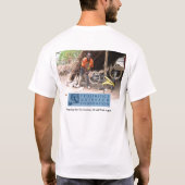 連続したワイシャツ-人 Tシャツ (裏面)