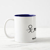 連続した人のギアのマグ(イエス・キリストに走る) ツートーンマグカップ (左)