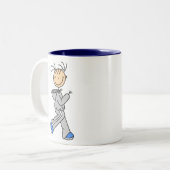 連続した棒の姿のマグ ツートーンマグカップ (正面左)