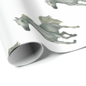 連続した灰色の馬 ラッピングペーパー (ロールコーナー)