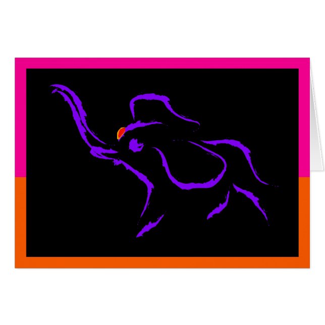 連続した紫色象 (正面横)