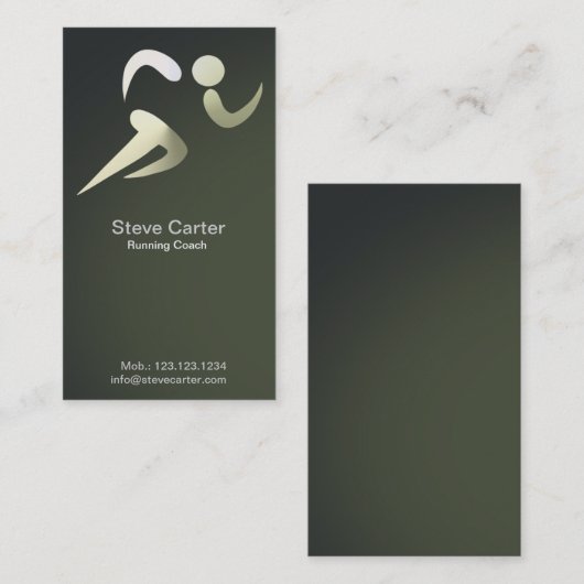 連続した運動競技のアスリートのコーチのスポーツのトレーナー 名刺 (正面/裏面)