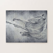 連続した馬のパズル ジグソーパズル (横)