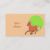 連続した馬のプロフィールカード 名刺 (裏面)