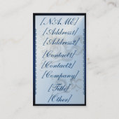 連続した馬のプロフィールカード 名刺 (裏面)