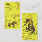 連続した馬は名刺を平方しました 名刺 (正面/裏面)