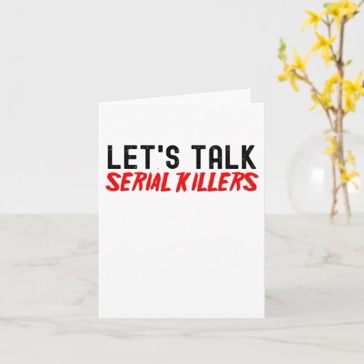 連続殺人犯と話し、怖い映画を見よう カード (黄色い花)