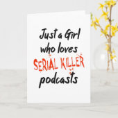 連続殺人鬼のポッドキャストを愛する女の子 カード (黄色い花)