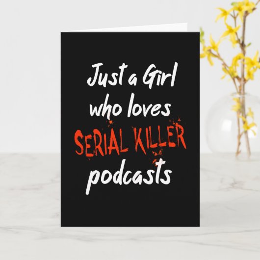 連続殺人鬼のポッドキャストを愛する女の子 カード (黄色い花)