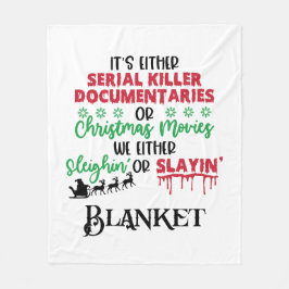 連続殺人鬼またはクリスマス フリースブランケット
