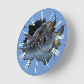 連続生活 ラウンド壁時計 (傾斜)