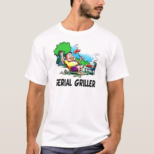 連続Griller BBQの熱狂者 Tシャツ (正面)