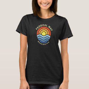 連邦ウェイワシントンWa夏アメリカ都市トロピカ Tシャツ