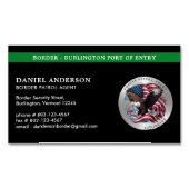 連邦カスタム法執行機関のパトロ縁どーロのロゴ マグネット名刺 (正面)