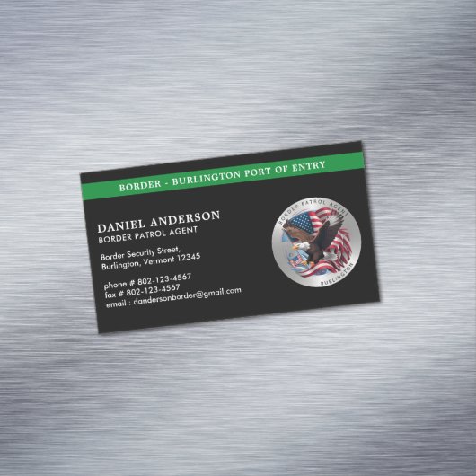 連邦カスタム法執行機関のパトロ縁どーロのロゴ マグネット名刺 (インサイチュ)