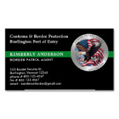 連邦カスタム軍隊縁どのパトロールエージェントのロゴ マグネット名刺 (正面)