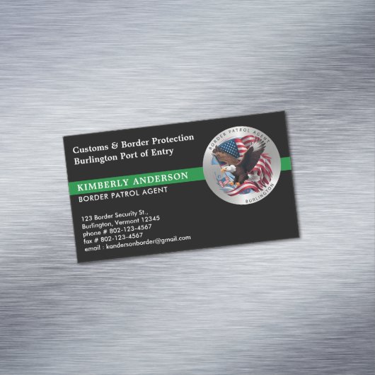 連邦カスタム軍隊縁どのパトロールエージェントのロゴ マグネット名刺 (インサイチュ)
