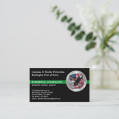 連邦カスタム軍隊縁どのパトロールエージェントのロゴ 名刺 (スタンド正面)