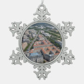 連邦三角州ワシントンDC スノーフレークピューターオーナメント (正面)