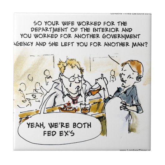 連邦元配偶者おもしろい タイル (正面)